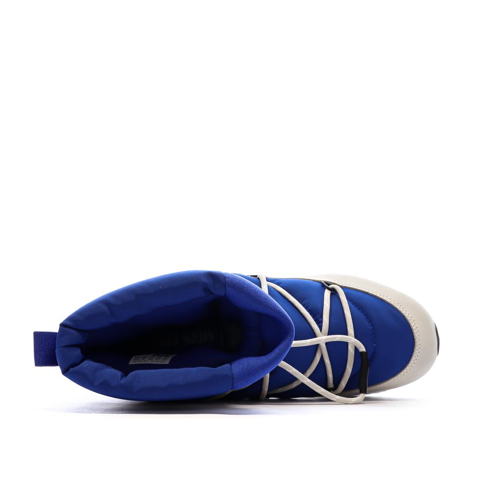 Bota Luna Azul/Blanco/Negro Niño Adidas Alta ver 4
