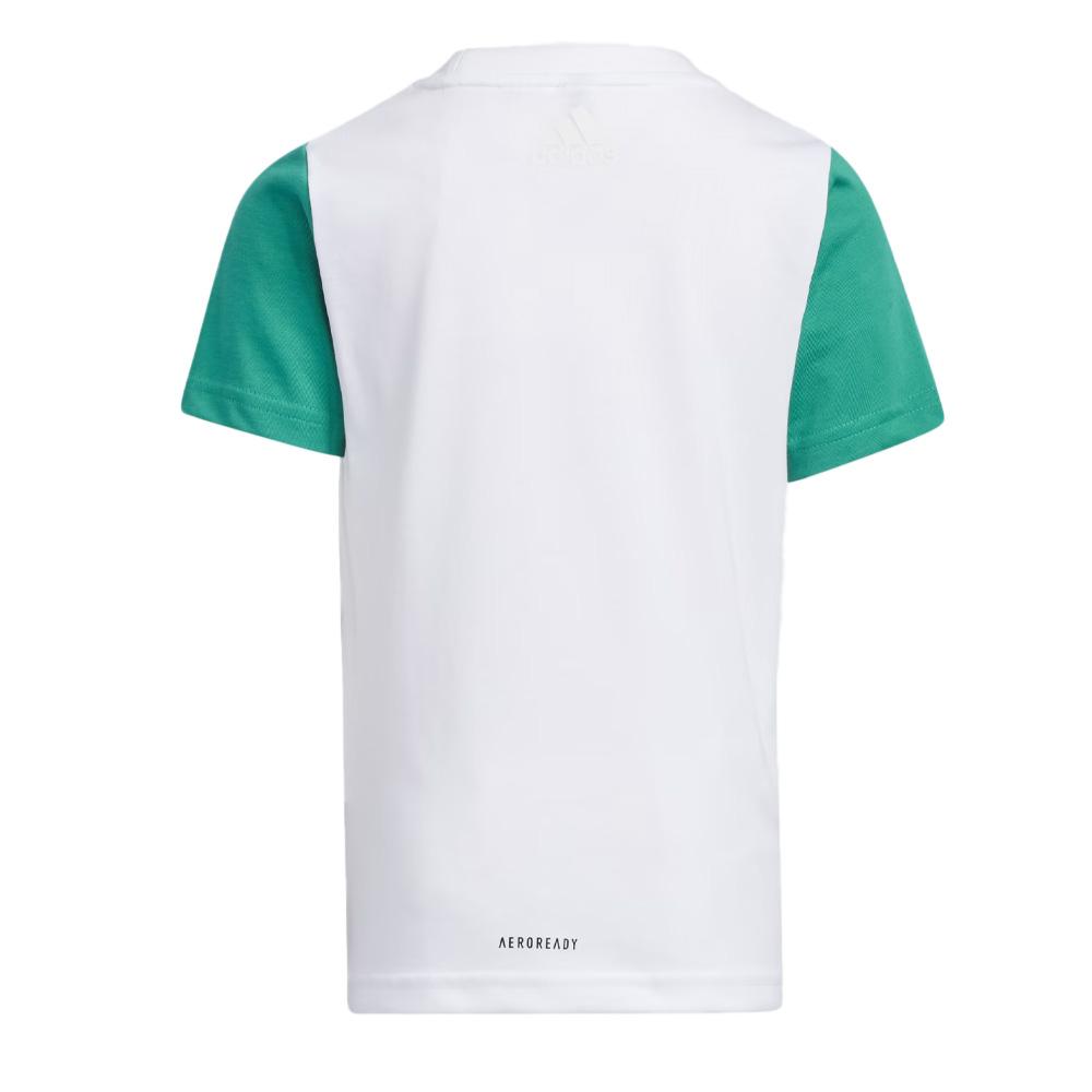 T-shirt Blanc Garçon Adidas Lb Bos vue 2