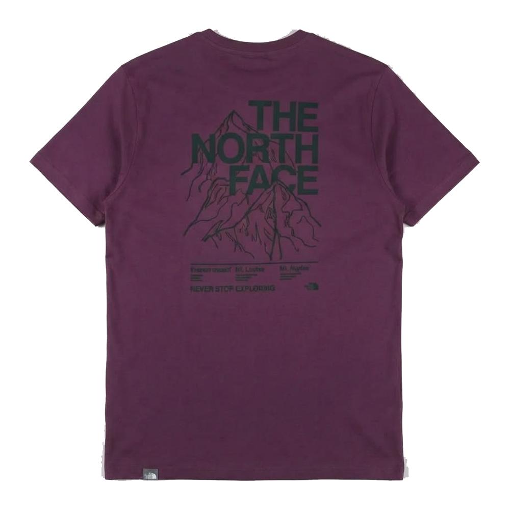 T-shirt Violet Homme The North Face Mount vue 2