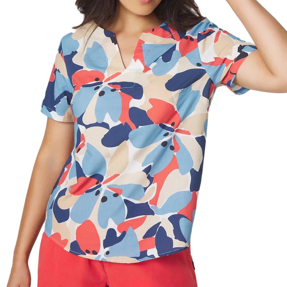 Blouse Bleu/Rouge Femme TBS AGLAEMIS pas cher