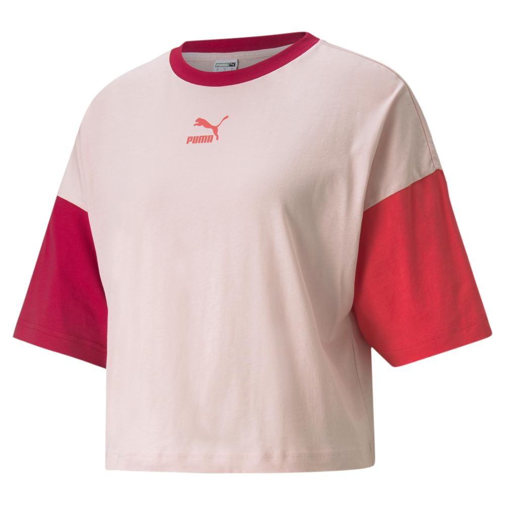 T-shirt Crop Top Rose Femme Puma Clsx Boyfriend pas cher