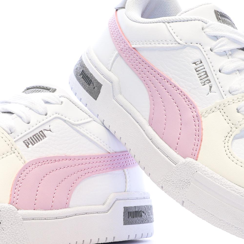 Baskets Blanches/Roses Fille Puma Ca Pro vue 7