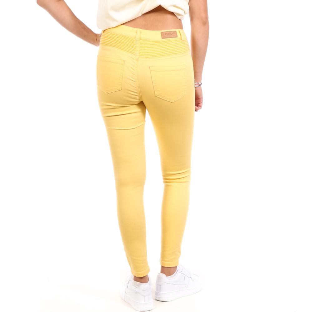 Jean Skinny Jaune Femme Only Ruby Detail Ankle vue 2