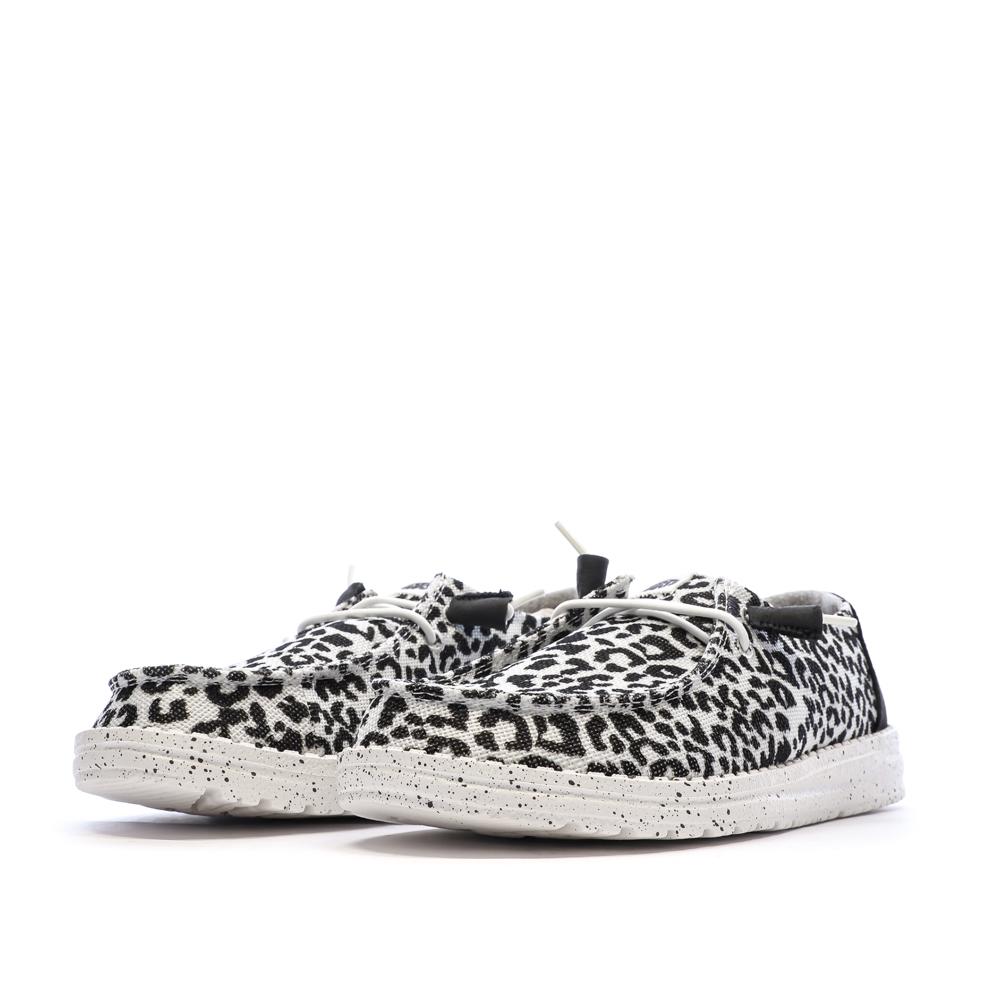 Chaussures Noir/Blanc Femme Hey Dude Blackgrey vue 6