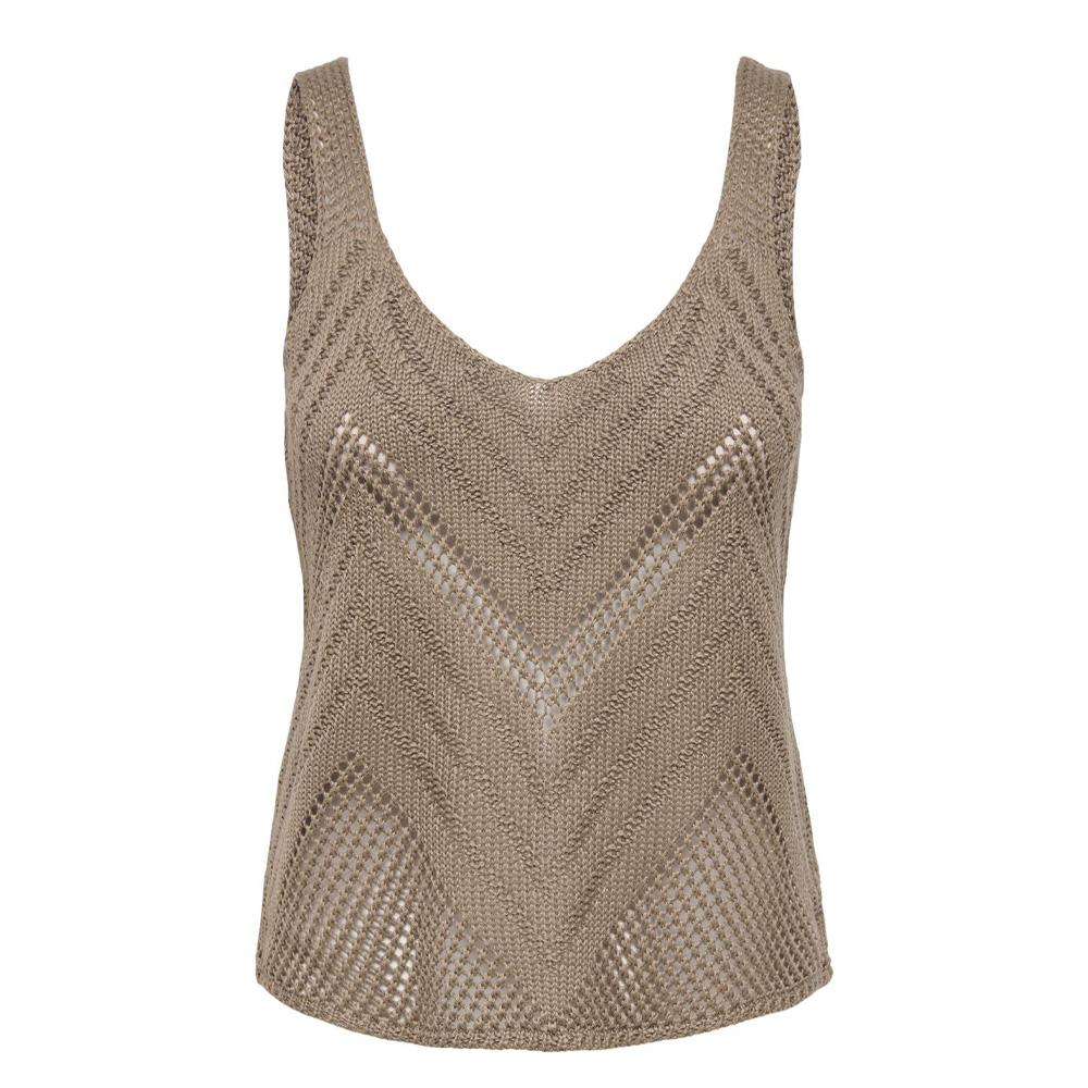 Top Crochet Marron Femme Jdy 15226348 pas cher