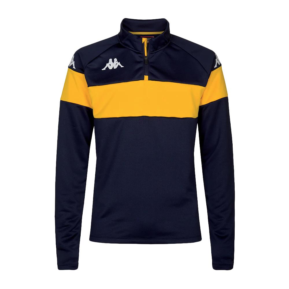 Sweat Noir/Jaune Homme Kappa Dovare pas cher
