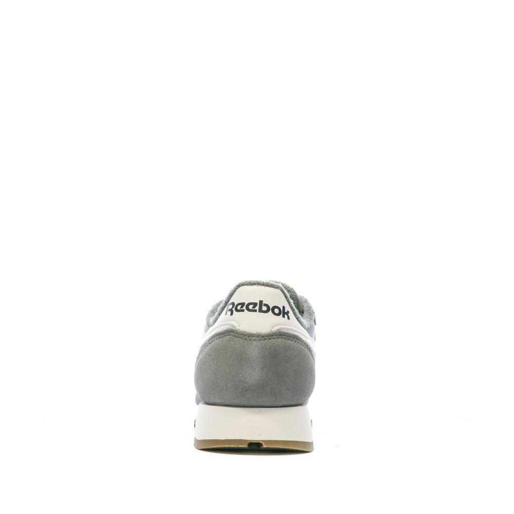 Baskets Kaki Homme Reebok Classic Leather vue 3