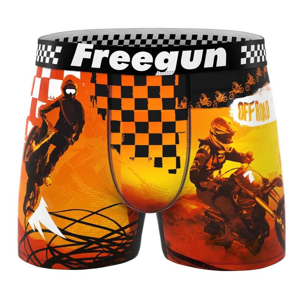 Boxer Noir/Jaune Homme Freegun Cross pas cher