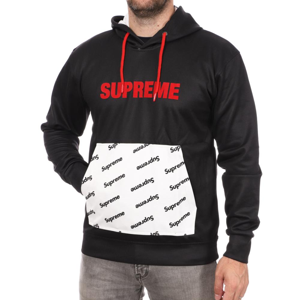 Sudadera con capucha negra Supreme Grip Machop para hombre barato