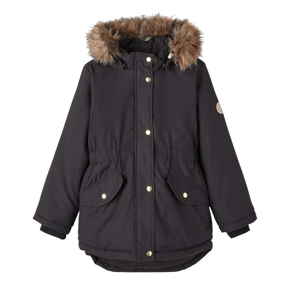 Manteau Noir Fille Name it Marlin pas cher