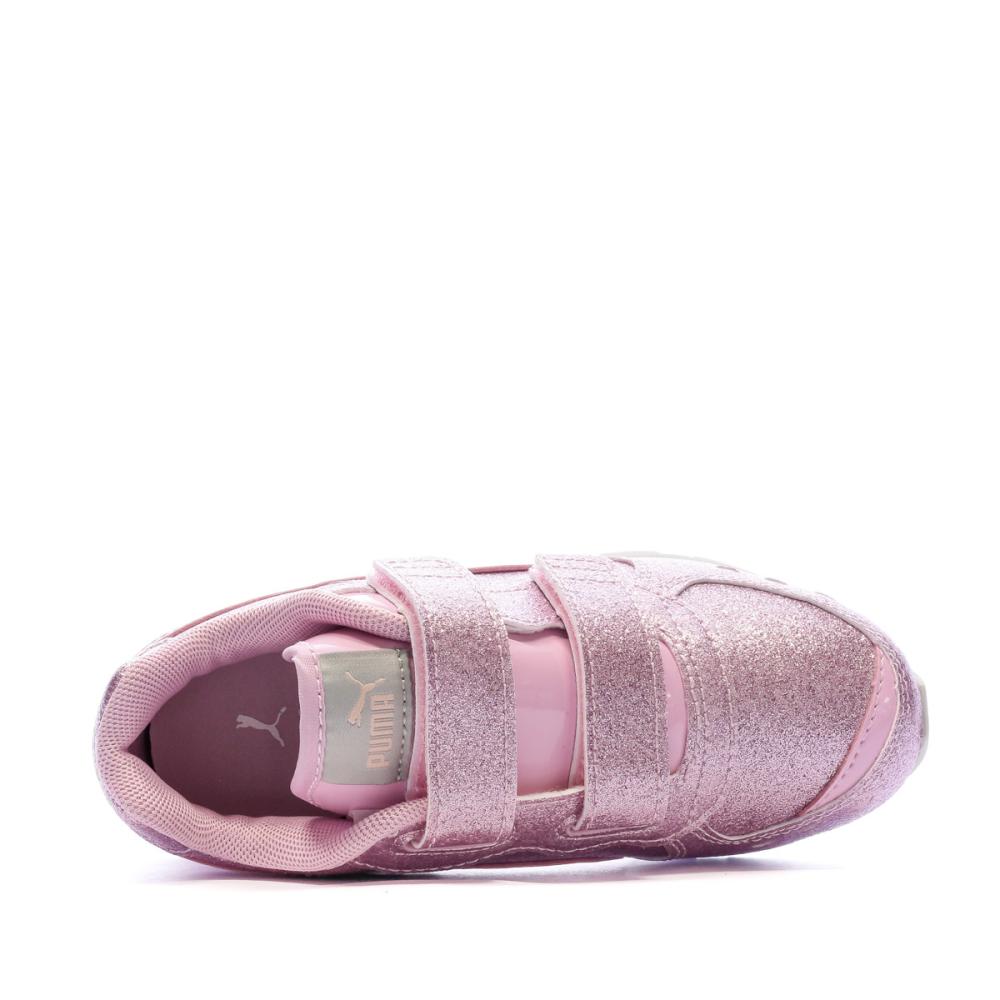 Baskets Rose/Mauve Fille Puma VISTA GLITZ vue 5