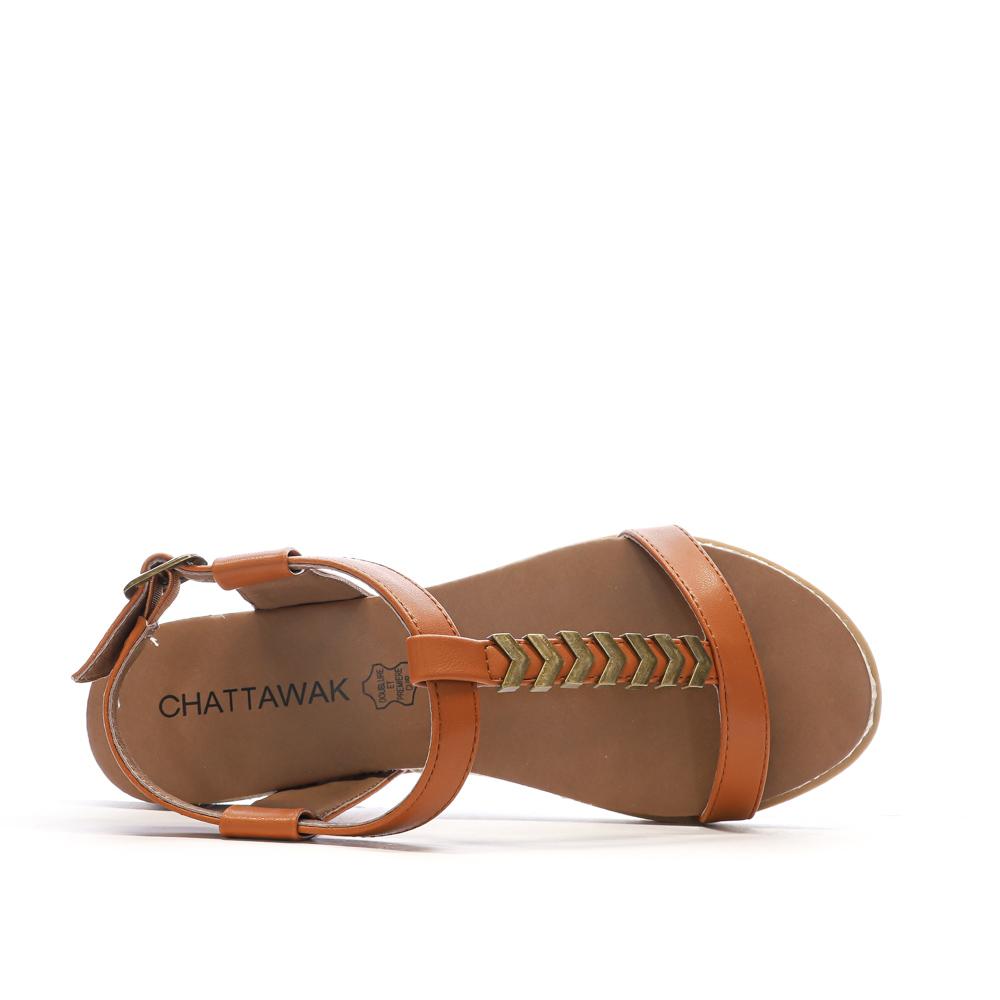 Sandales Camel Femme Chattawak SARA vue 4