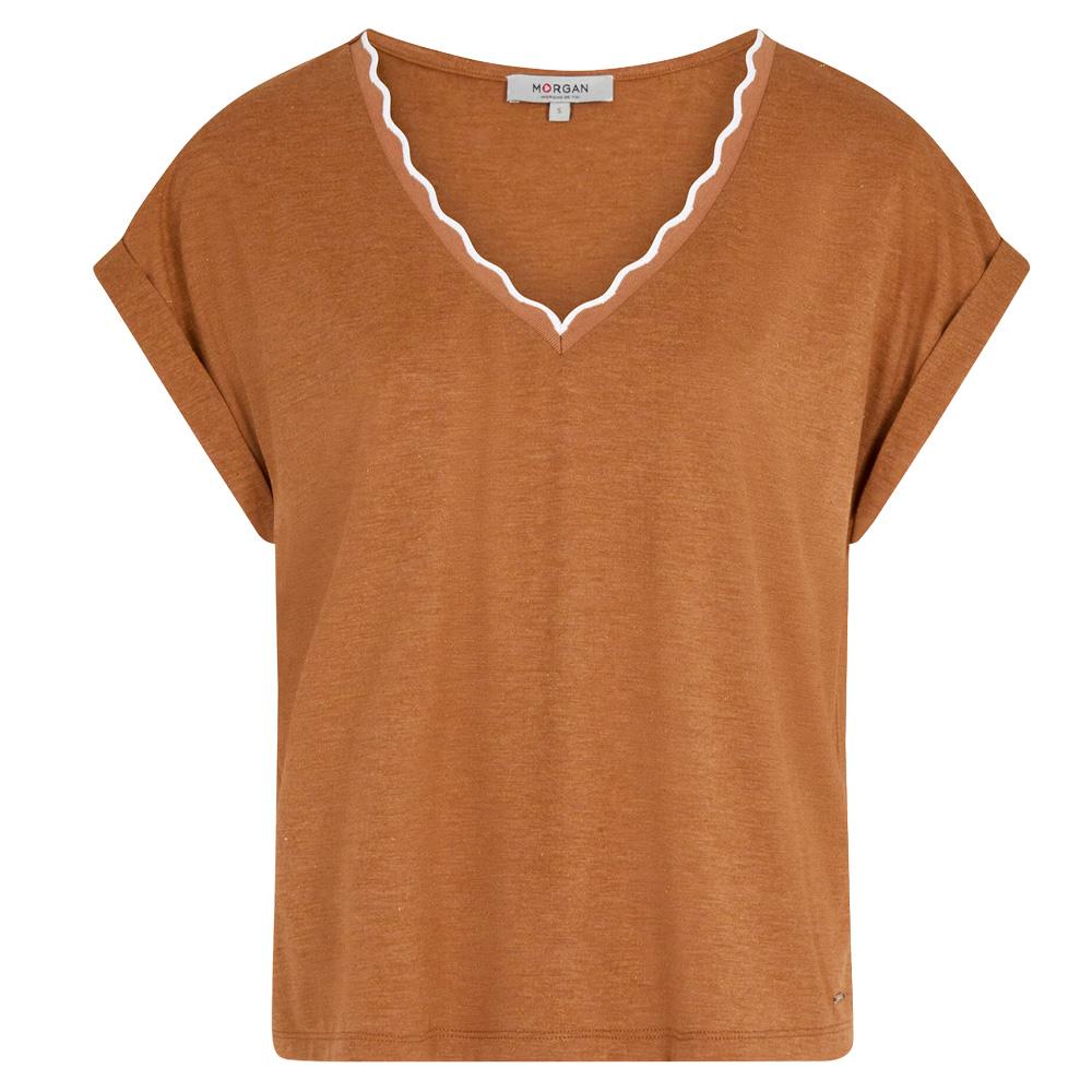 T-Shirt Orange Femme Morgan Fantaisie vue 2