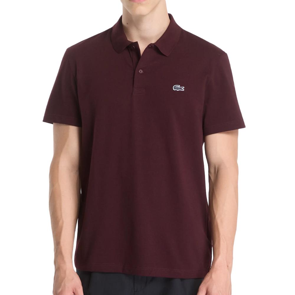 Polo Bordeaux Homme Lacoste Regular pas cher