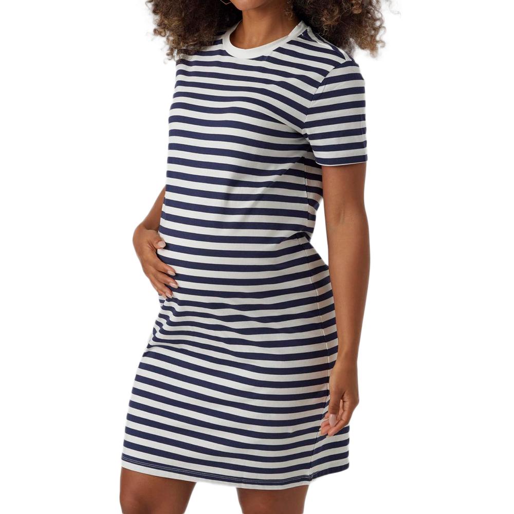 Robe de Grossesse Marine/Blanche Femme Vero Moda Maternity 20018191 pas cher