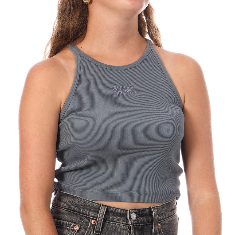 Débardeur Gris Femme Superdry Racer pas cher