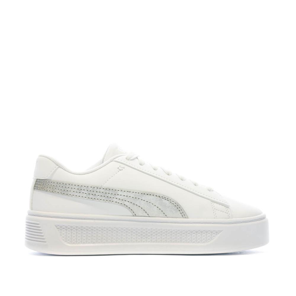 Baskets Blanches/Argent Femme Puma Platform vue 2