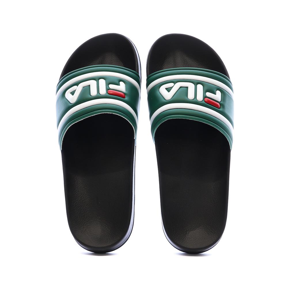 Claquettes Noires/Vertes/Blanches Homme Fila Morro vue 3