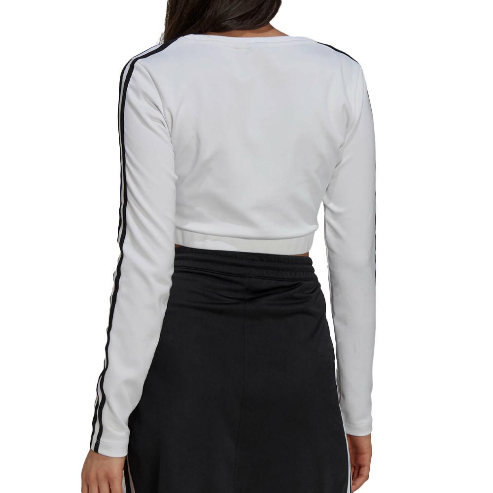 T-shirt manches longues Blanc Femme Adidas Sleeve vue 2