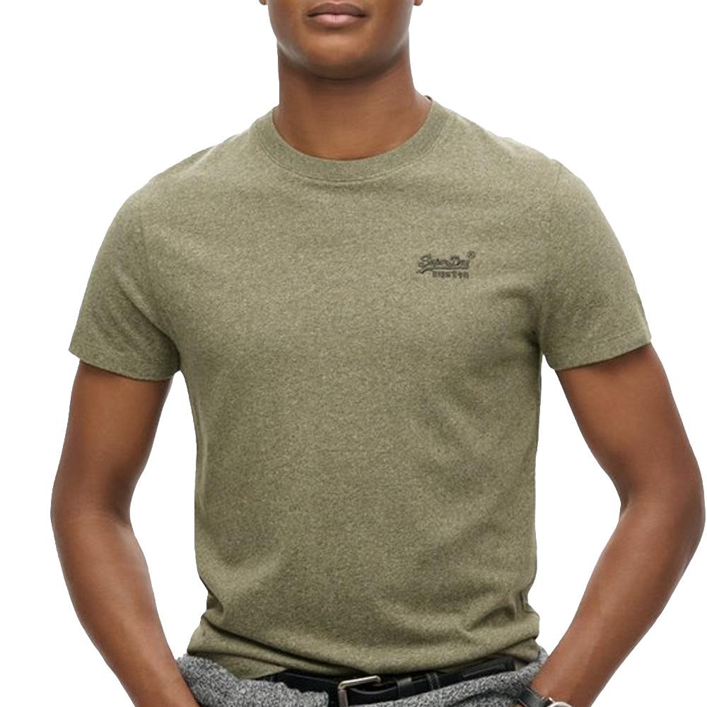 T-shirt Vert Homme Superdry Vintage Logo pas cher