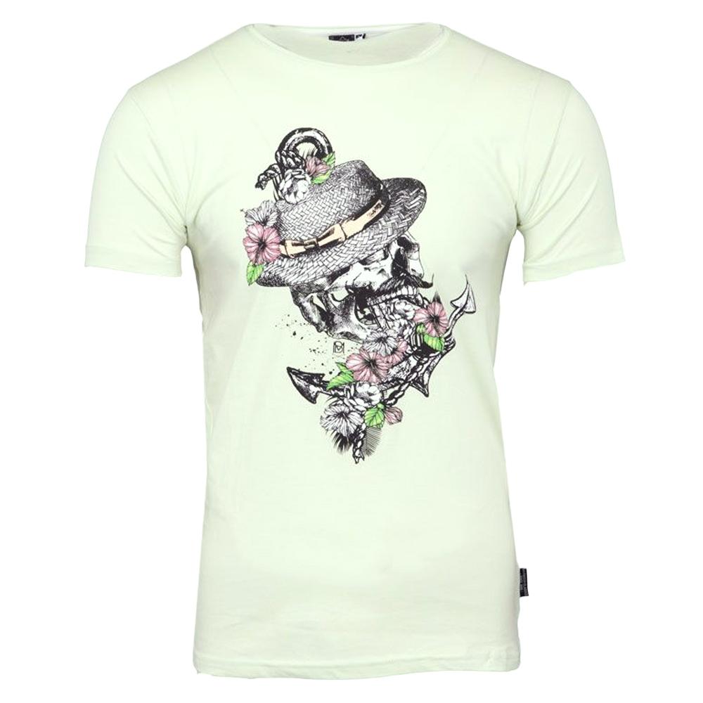 T-shirt Vert Pale Homme La Maison Blaggio Tete pas cher
