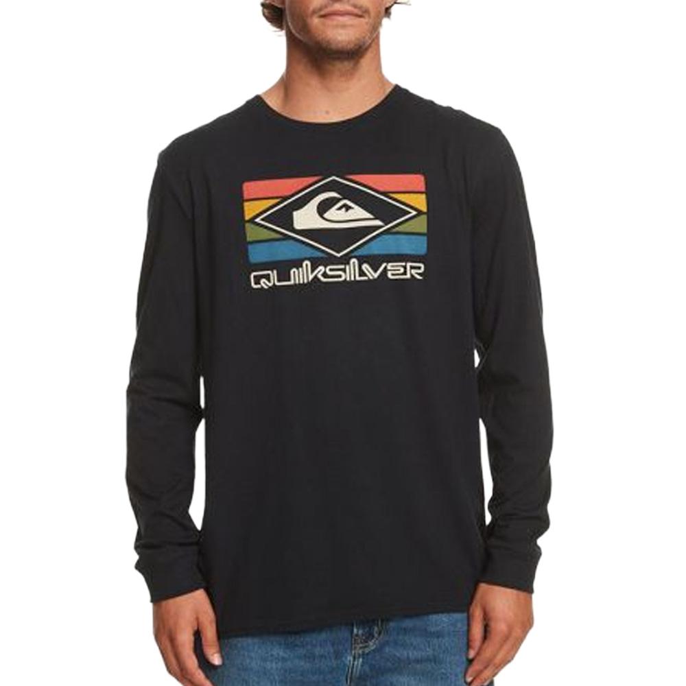 T-Shirt Manches longues Noir Homme Quiksilver Qsrainbowls pas cher