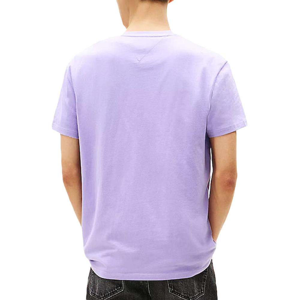 T-Shirt Violet Homme Tommy Hilfiger Reg Linear vue 2