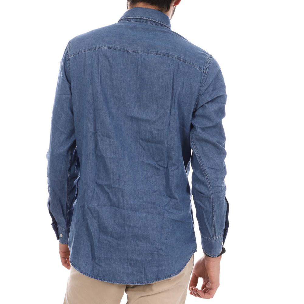 Chemise Denim Bleu Clair Homme Jack & Jones Plain vue 2