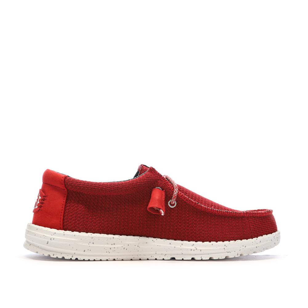 Chaussures Rouge Homme Hey Dude Wally Sport Mesh vue 2