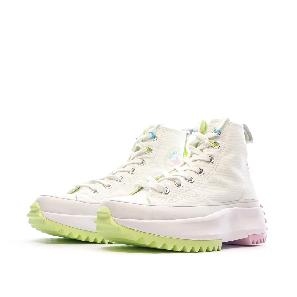 Baskets Blanches/Roses/Bleu Femme Converse Run Star Hike vue 6