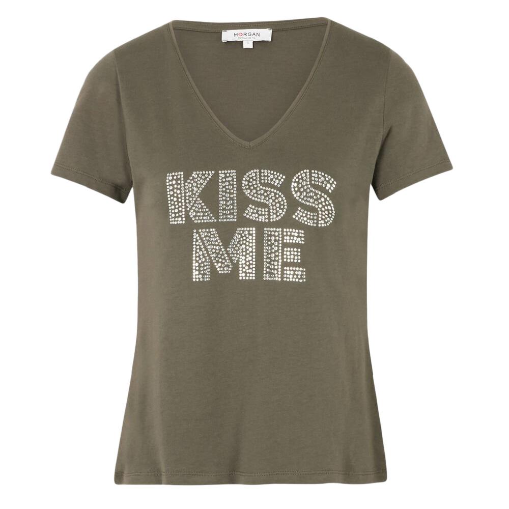 T-Shirt Kaki Femme Morgan DBISOU vue 2
