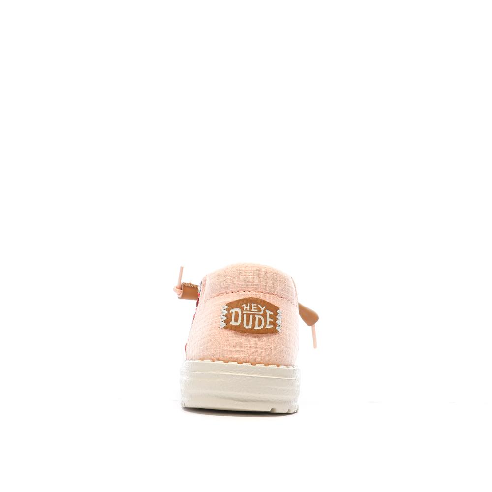 Chaussures Blanche/Orange Femme Hey Dude Wendy Stretch vue 3