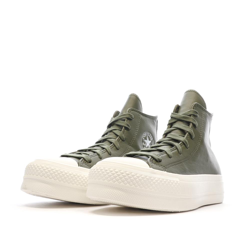 Baskets Kaki Femme Converse Chuck Taylor vue 6