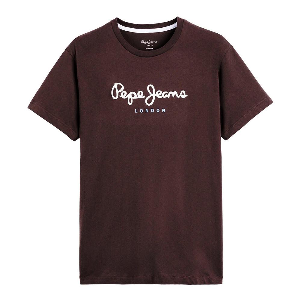 T-shirt Marron Homme Pepe jeans Eggo N pas cher