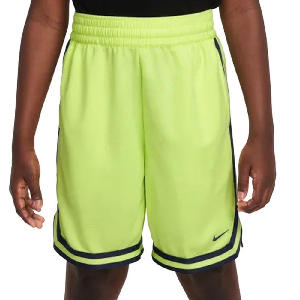 Short de Basketball Jaune Fluo Garçon Nike Kids' Dri-FIT DNA pas cher