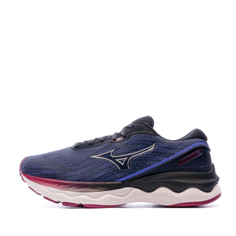 Chaussures de Running Rose/Marine Femme Mizuno Wave Skyrise 3 pas cher