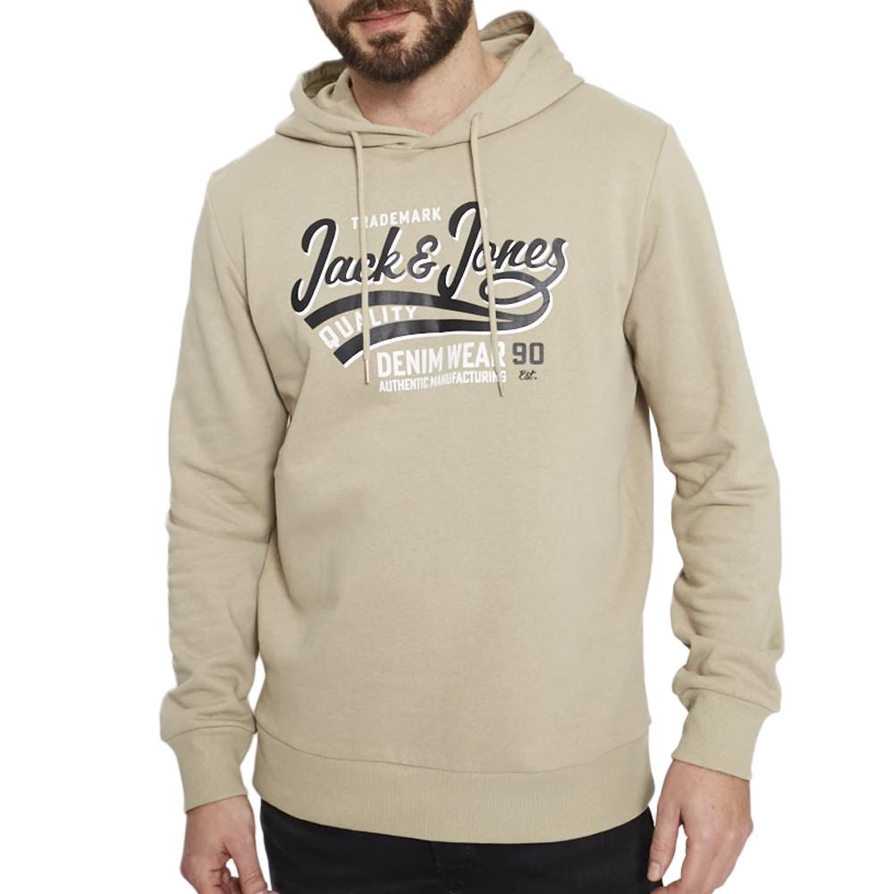 Sweat Beige Homme Jack & Jones Sweat Hood pas cher