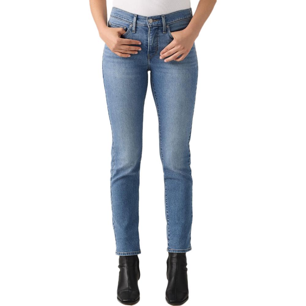 Jean 724 Bleu Femme Levi's Shaping Slim Med Indigo pas cher