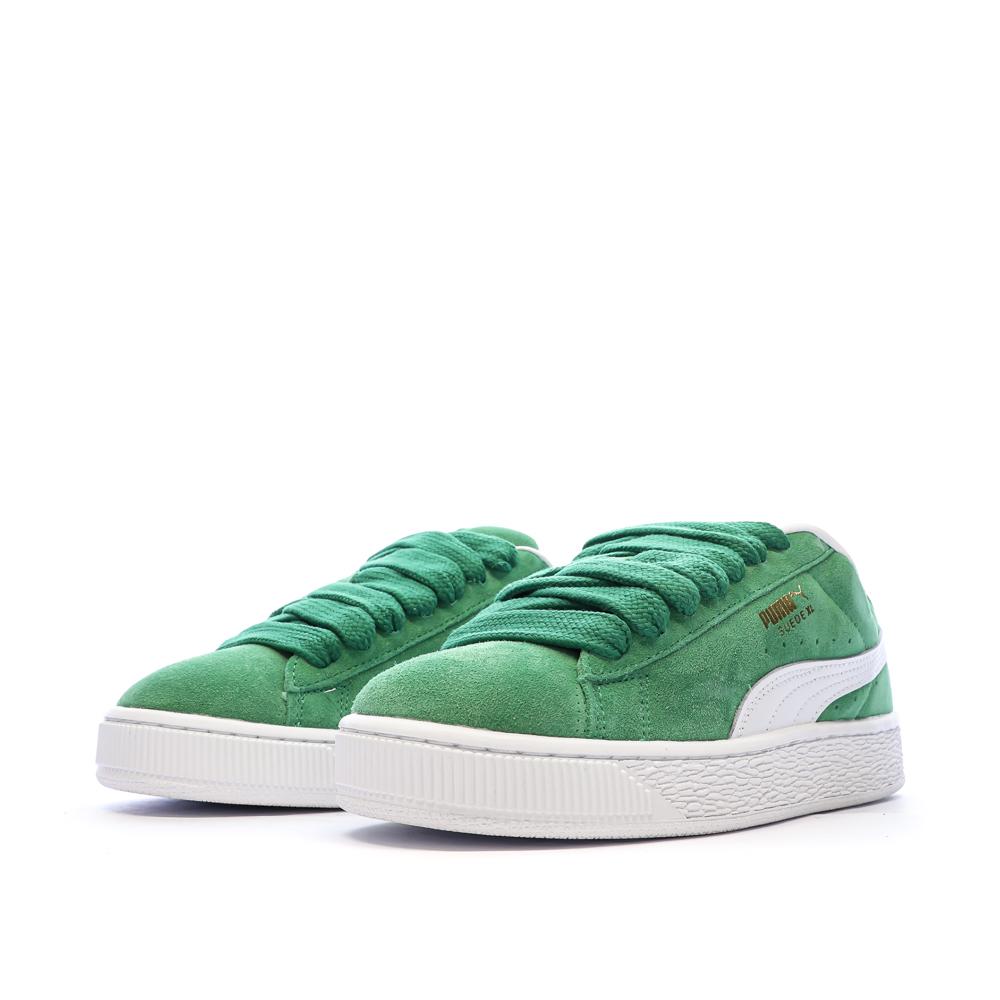 Baskets Verte Femme Puma Suede XL vue 6