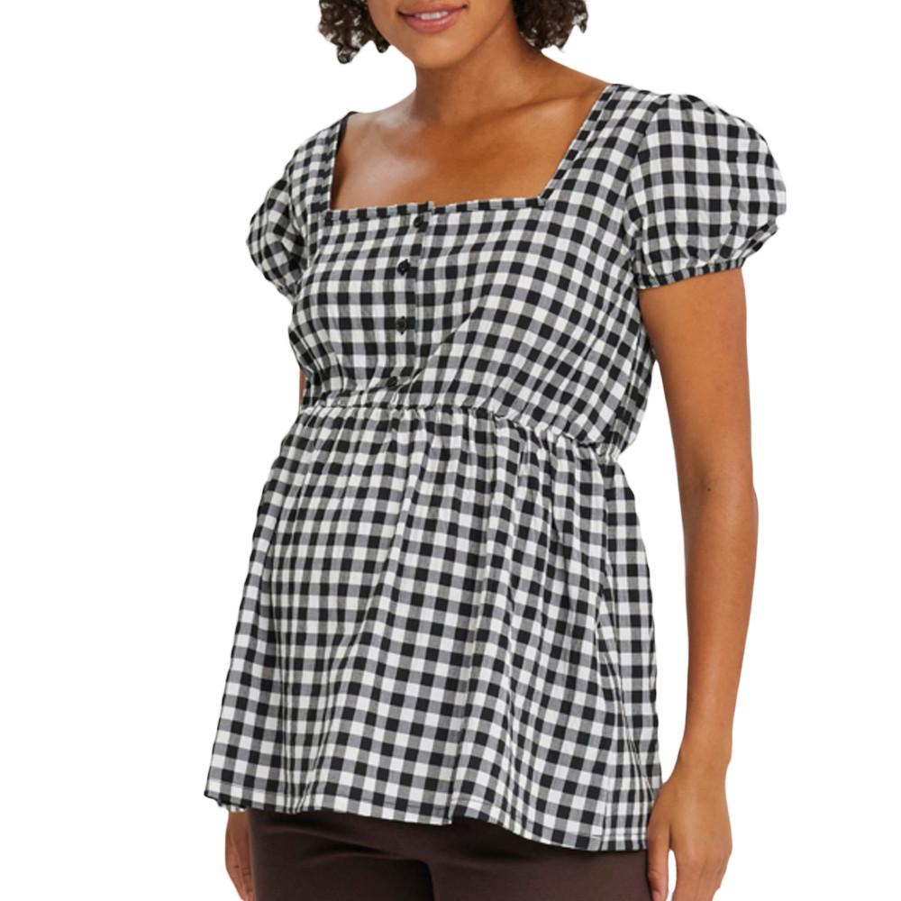 Top negro/blanco para mujer Mamalicious Lemma barato