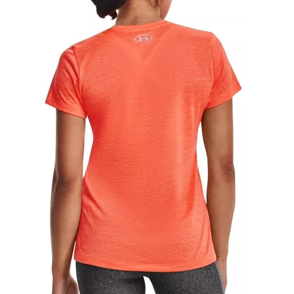 T-shirt de Sport Orange Femme Under Armour Tech SSV Twist vue 2