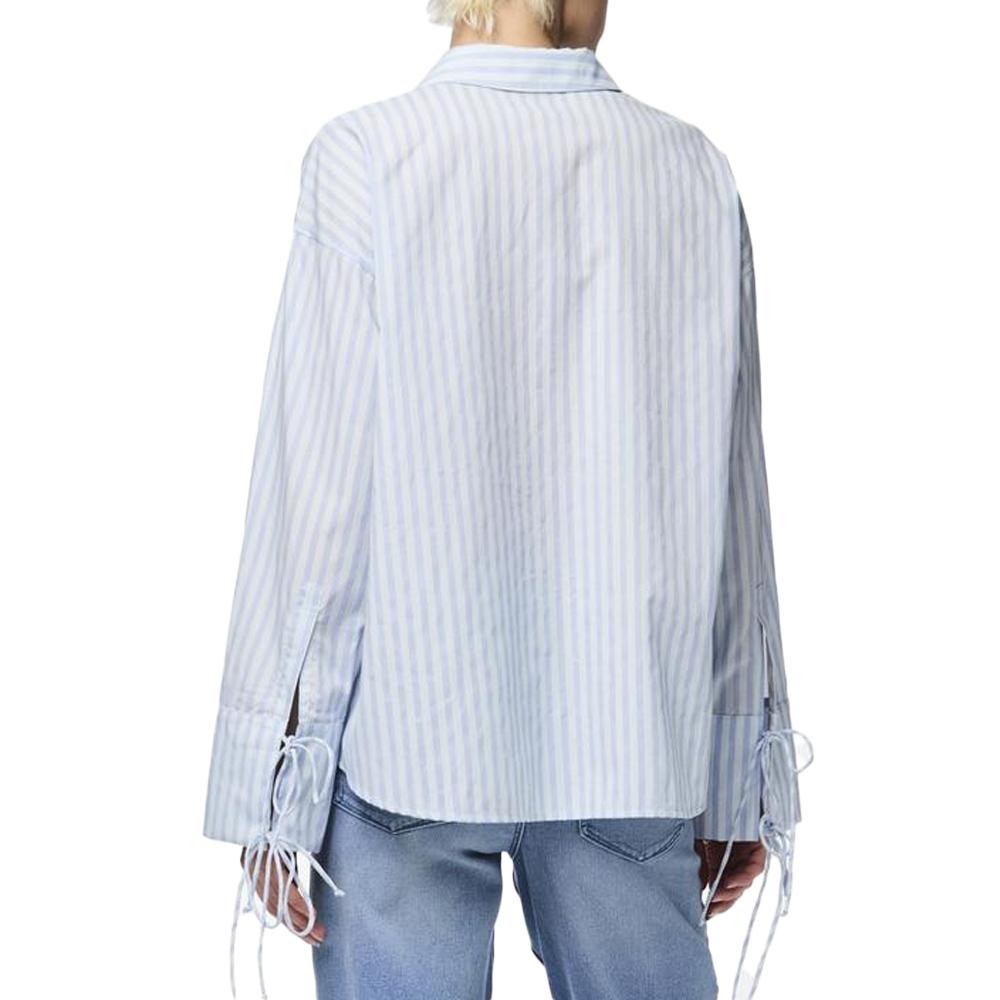 Chemise Bleu à rayures Femme Pieces Sage vue 2