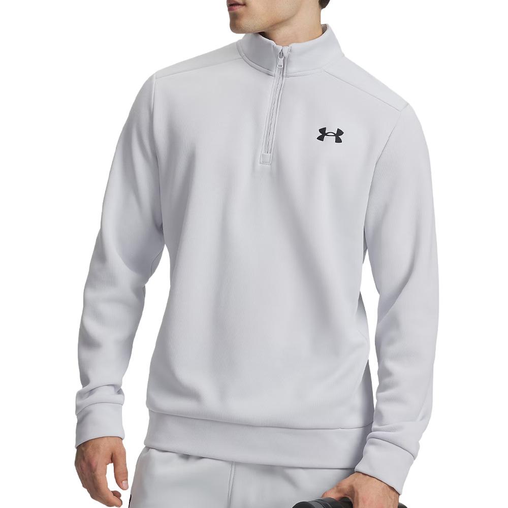 Sweat 1/4 zip Gris Clair Homme Under Armour Fleece 1373358 pas cher