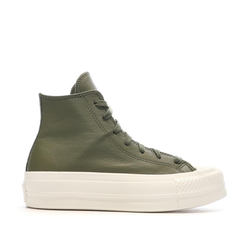Baskets Kaki Femme Converse Chuck Taylor vue 2