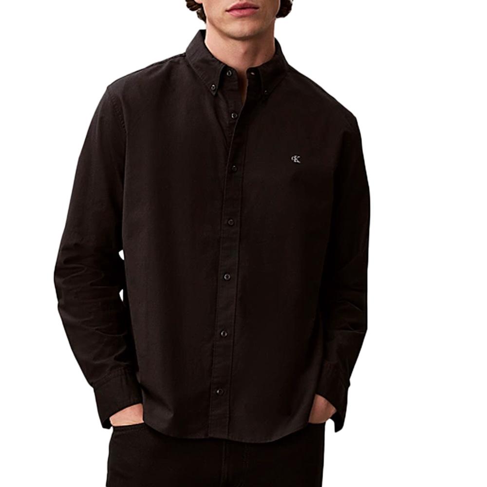 Chemise Noire Homme Calvin Klein Jeans Oxfords pas cher