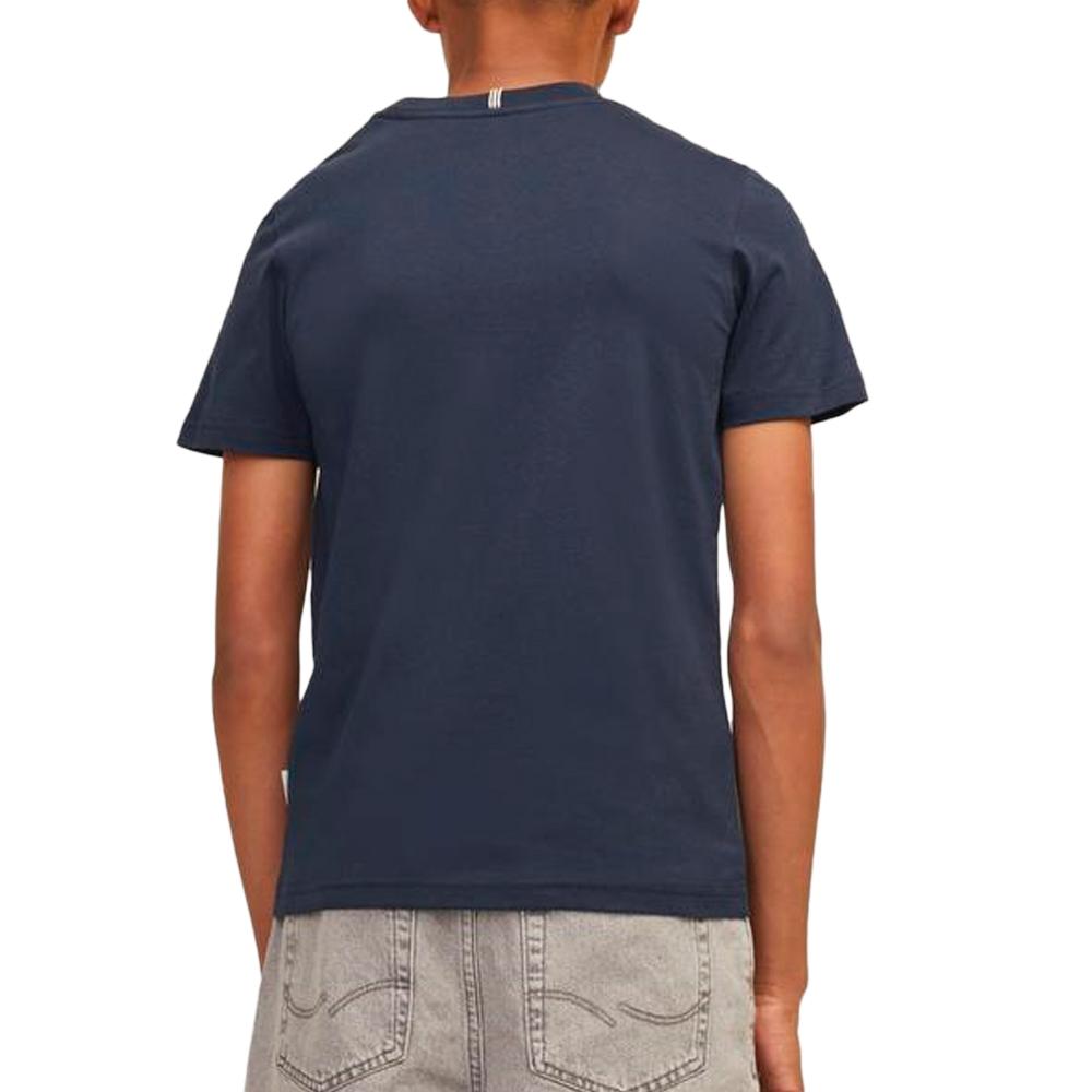 T-shirt Marine Garçon Jack & Jones Deriksberg vue 2