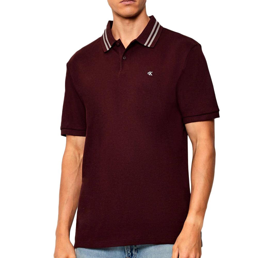 Polo Marron Homme Calvin Klein Jeans Pique pas cher