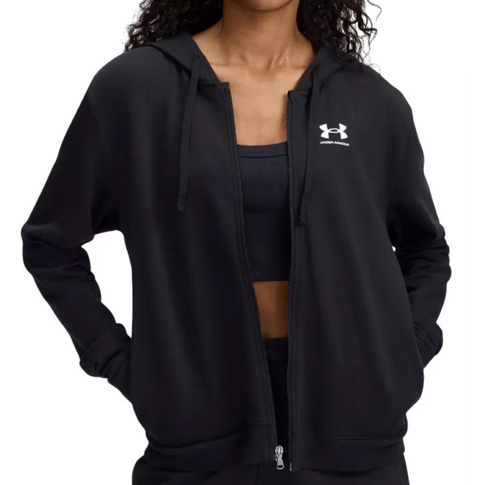 Sudadera negra de mujer Under Armour UA Rival Terry barato