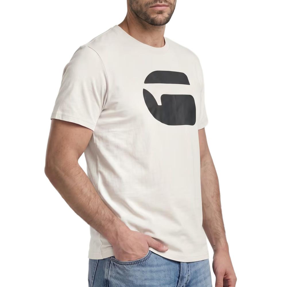 Camiseta beige/negra para hombre con el logotipo de G-Star RAW barato