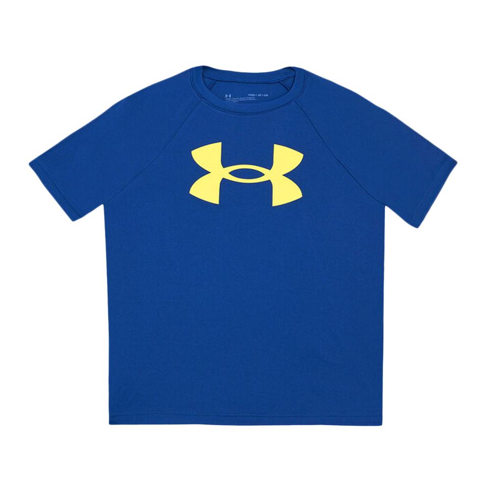 T-shirt Bleu Garçon Under Armour Tech Big pas cher